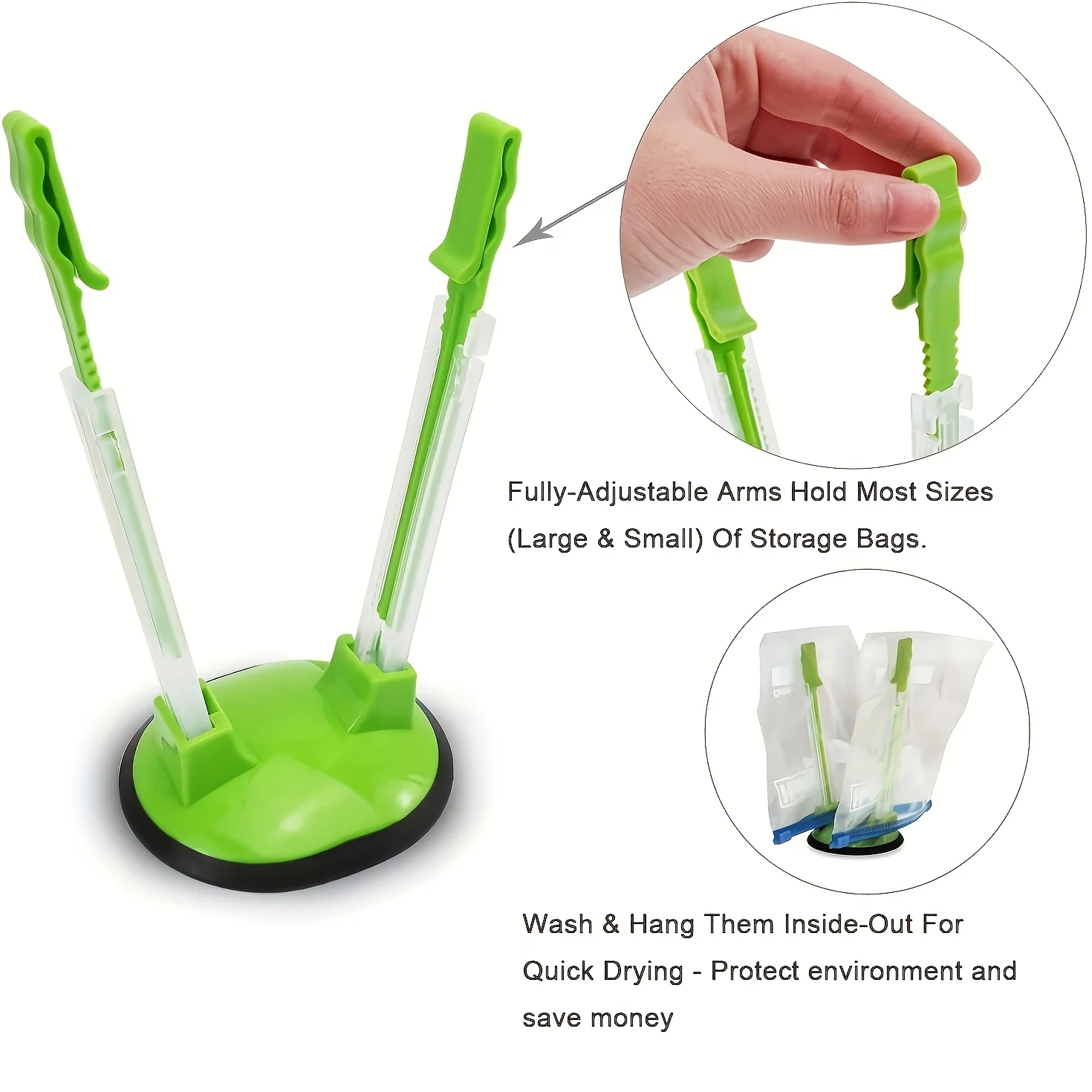 Food Storage Zipper Bags - Penyangga Kantong Plastik dengan Resleting, Dapat