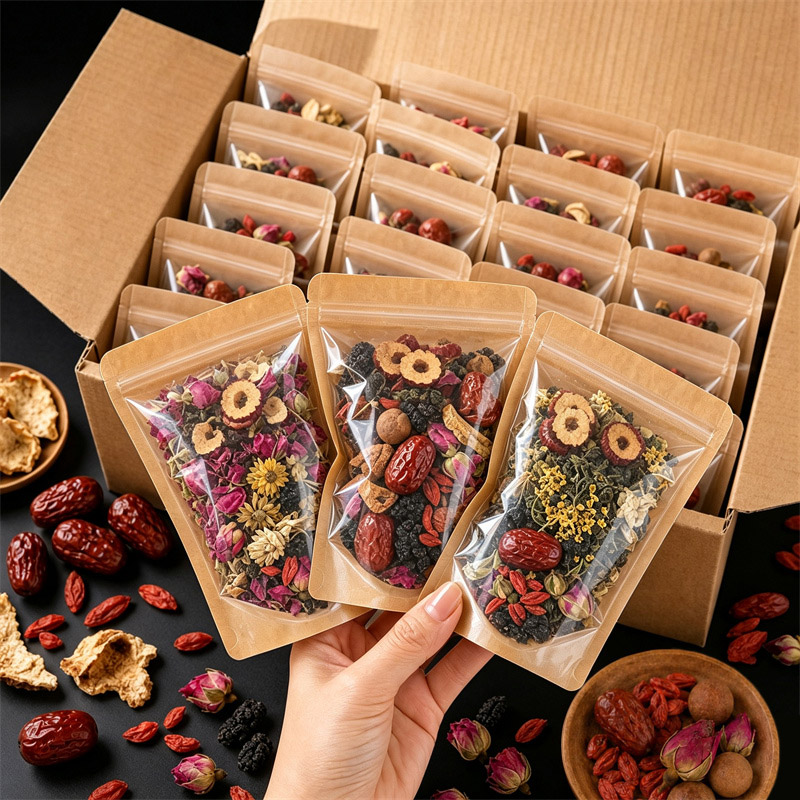 Food Storage Zipper Bags - 100 Buah Tas Kemasan Kertas Kraft