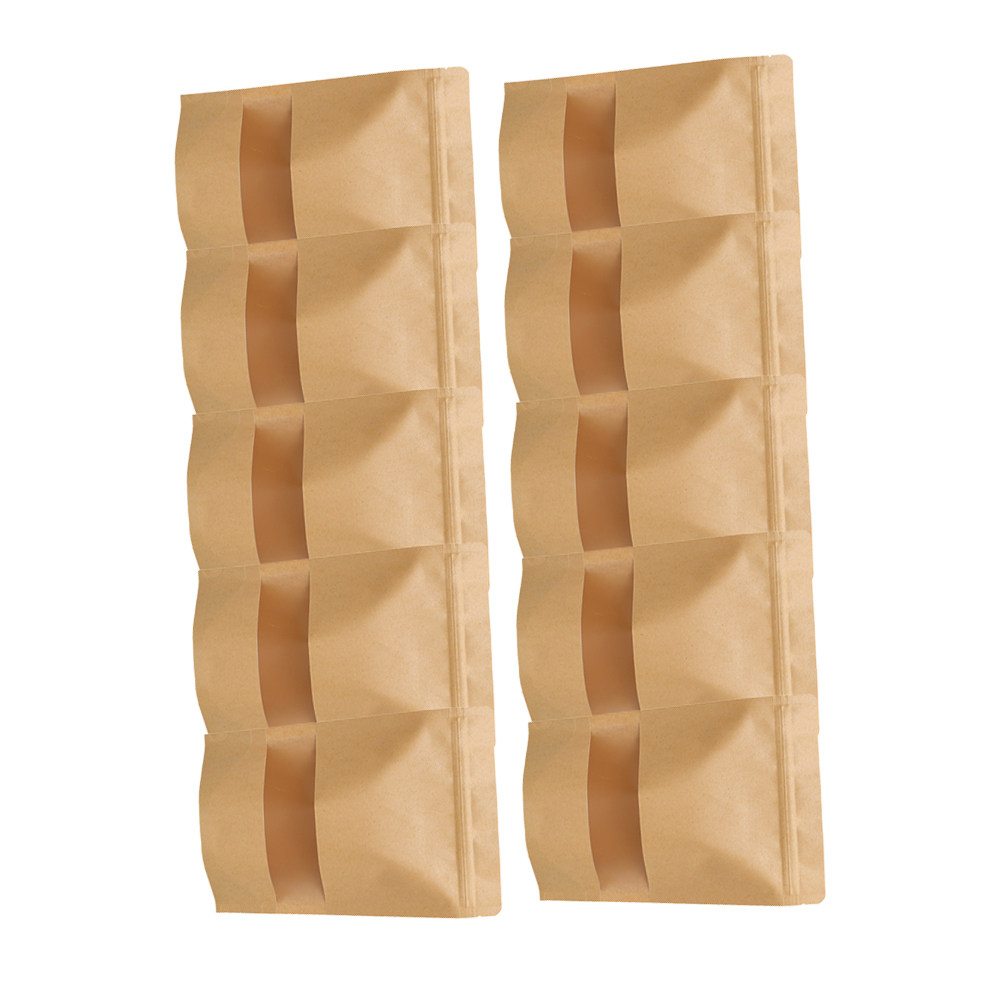 Food Storage Zipper Bags - 50 buah kantong kertas kraft ramah