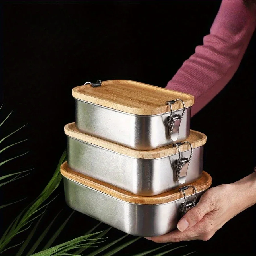 Food Storage Order - Kotak Makan Siang Tutup Bambu Stainless