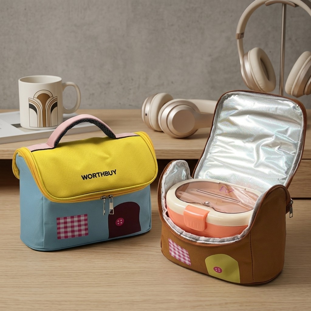 Food Storage Zipper Bags - Tas Makan Siang Termal Oxford dengan