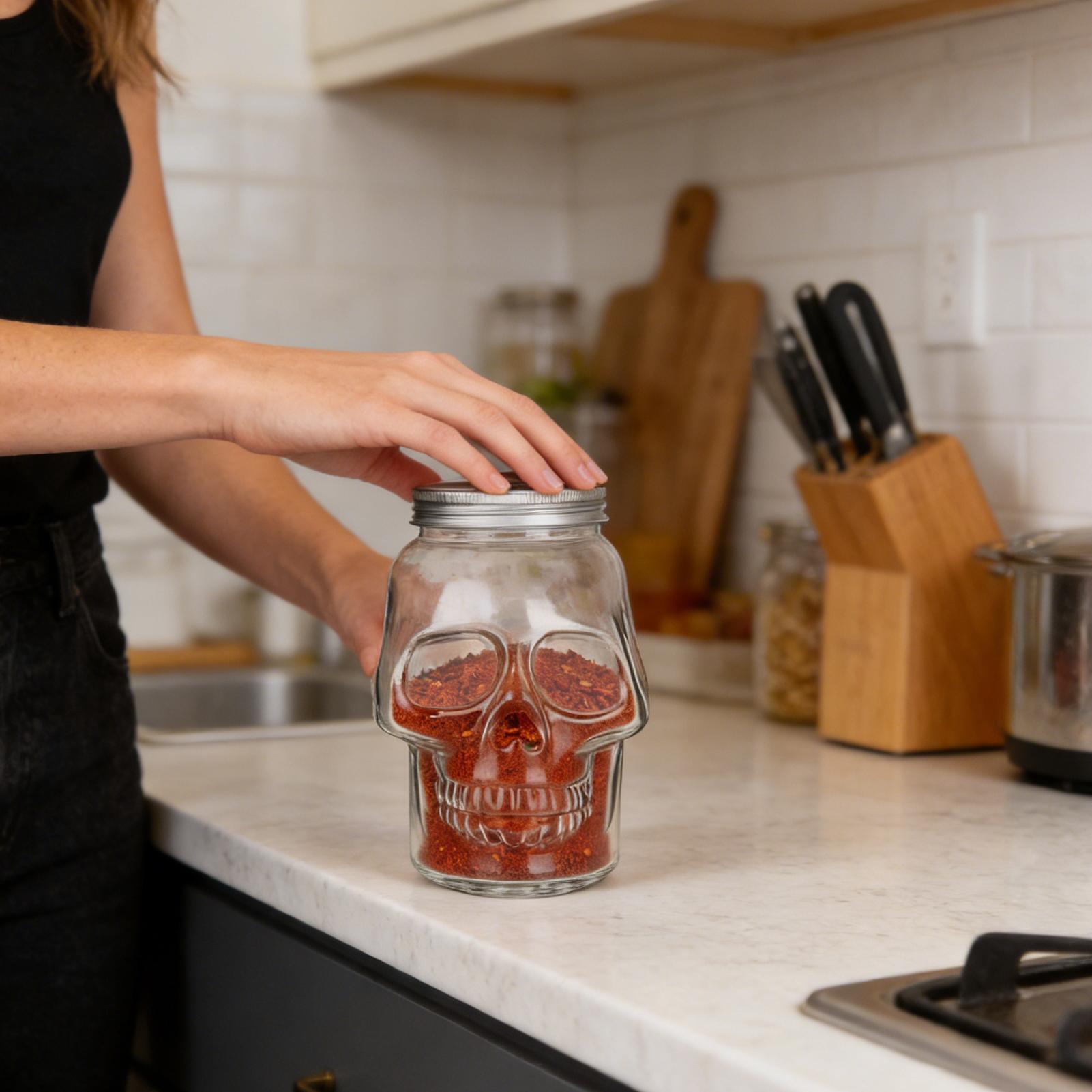 Food Storage Lidl - Stoples Tengkorak 500ml/800ml Dapat Digunakan Kembali