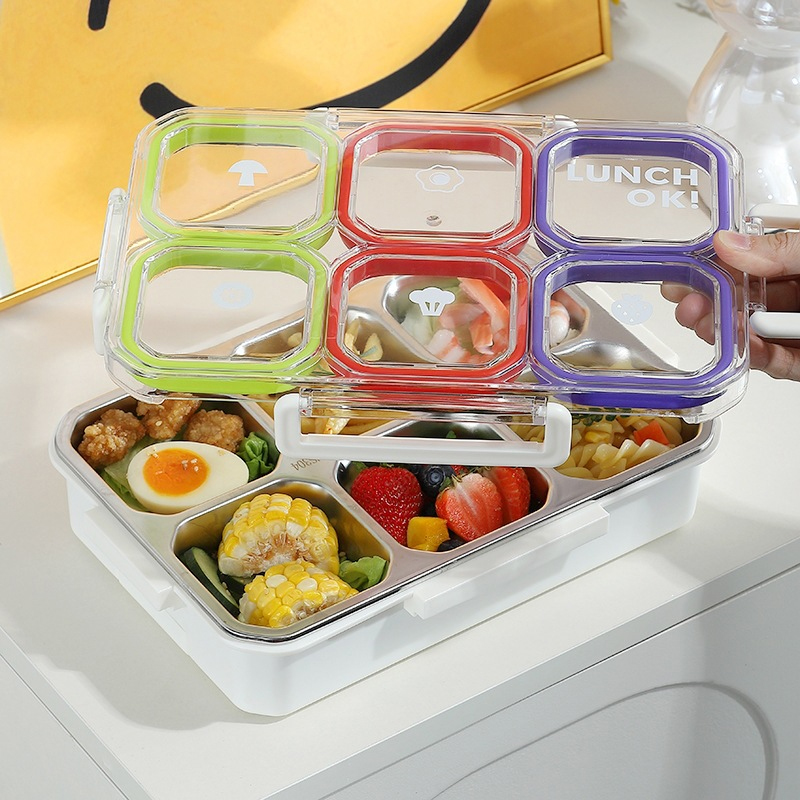 Food Storage Vault - Kotak Makan Stainless Steel 6 Kompartemen