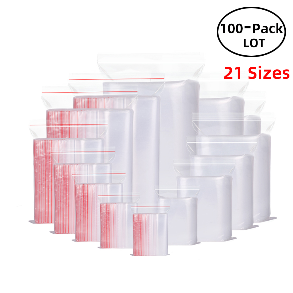 Food Storage Zipper Bags - 100 Buah/Pak Tas Kunci Zip Dapat