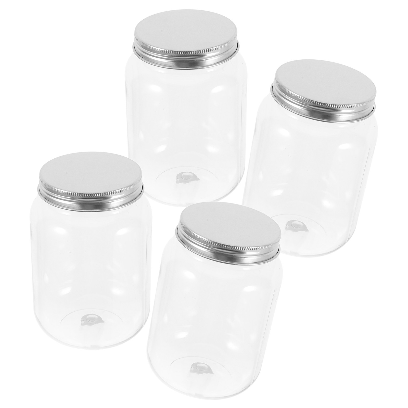Food Storage With Lids - 4 Buah Toples Penyimpanan Plastik Bening