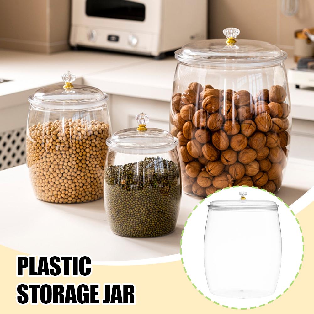 Food Storage With Lids - Stoples Plastik Transparan Besar dengan Tutup