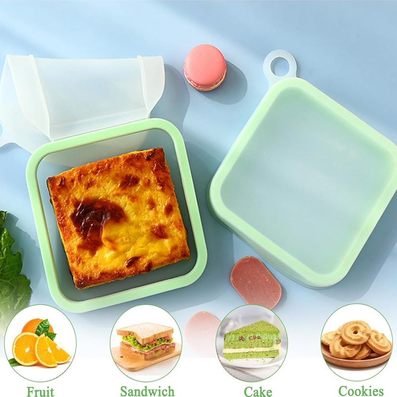 Food Storage Safety - Kotak Bento Roti Bakar Sandwich Silikon