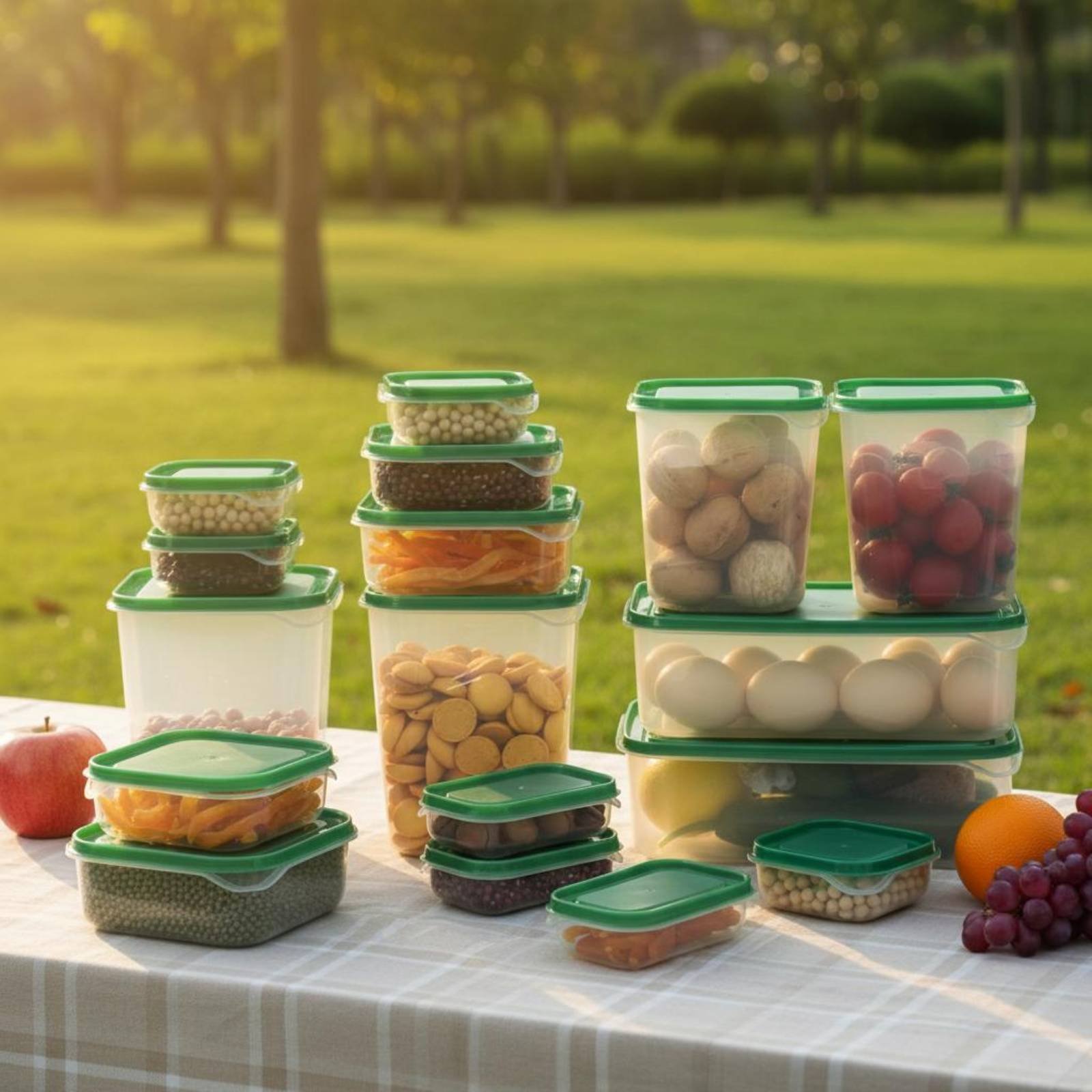 17 Buah Set Kotak Penyimpanan  - Food Storage With Lids ulasan dan harga
