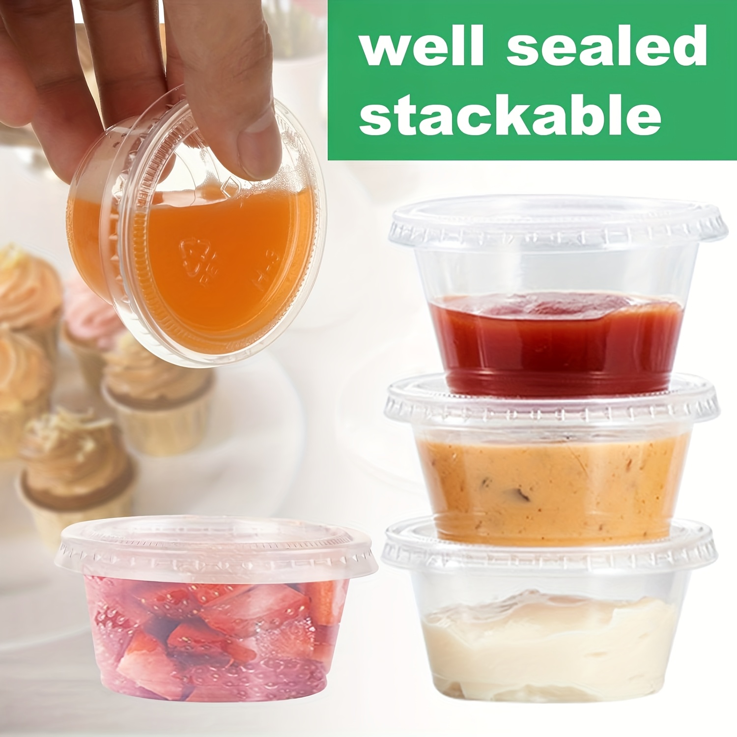 50/100 Buah Kotak Segel Saus S - Food Storage Safety ulasan dan harga