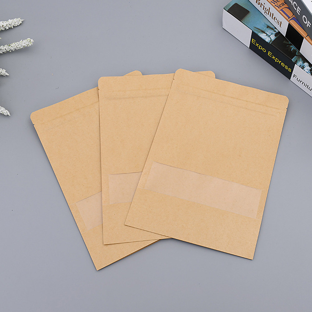 50 buah kantong kertas kraft r - Food Storage Zipper Bags ulasan dan harga