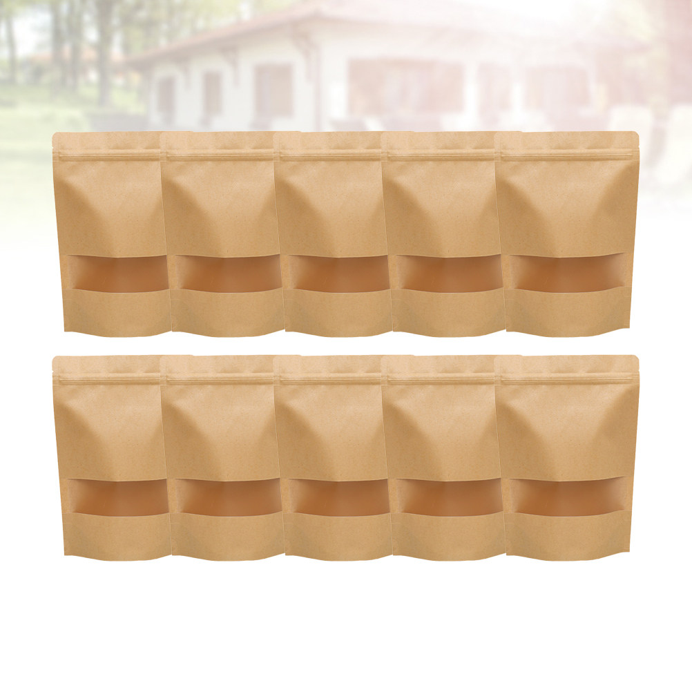 50 buah kantong kertas kraft r - Food Storage Zipper Bags ulasan dan harga