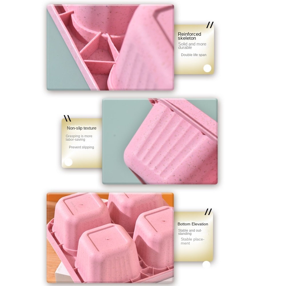 1 Buah Wadah Makanan 4 Kompart - Food Storage Vault ulasan dan harga