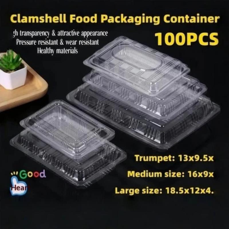 100 Buah Kotak Kemasan Sekali  - Food Storage Safety ulasan dan harga