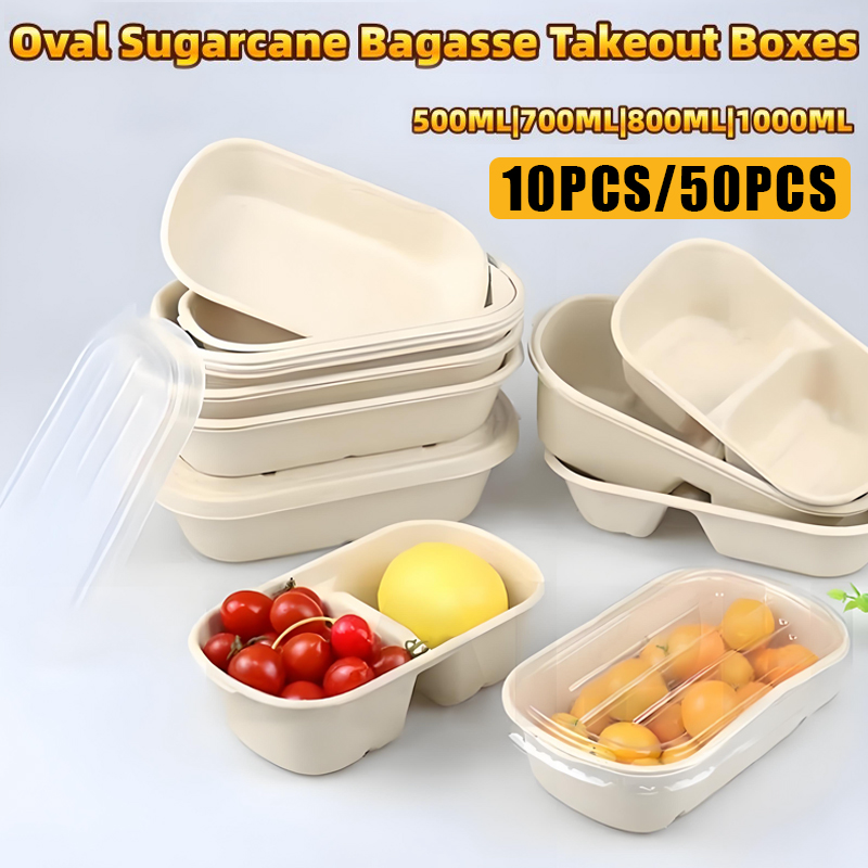 10/50 Buah Kotak Makan Sekali  - Food Storage Safety ulasan dan harga