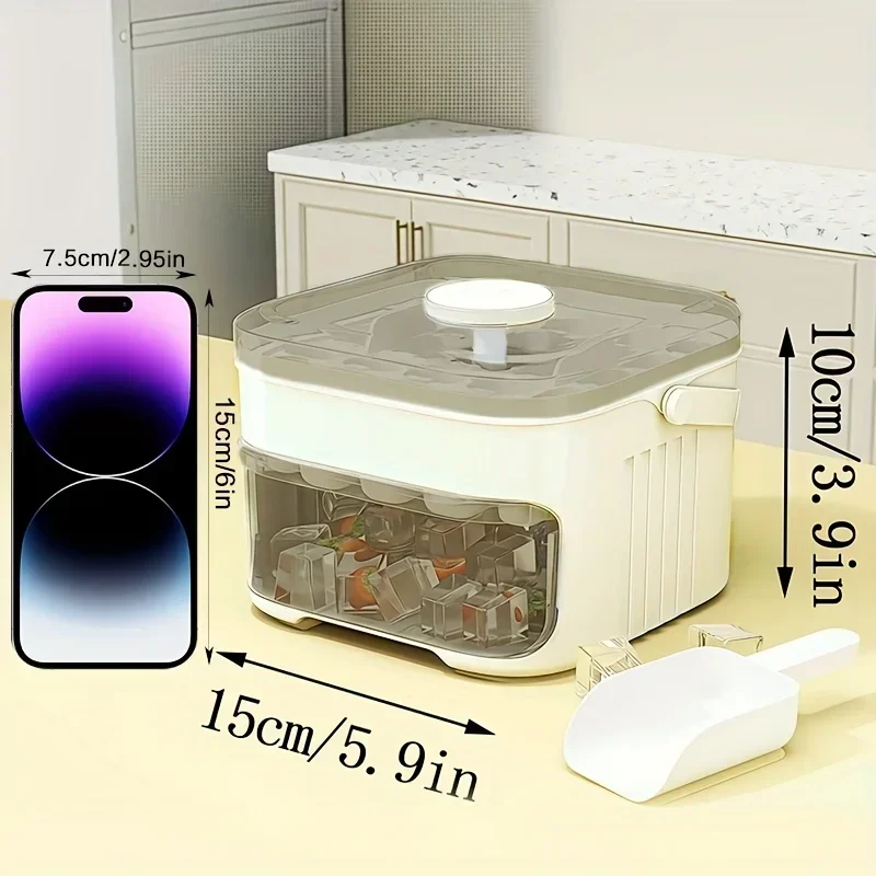 Pembuat Es Batu dengan Tutup T - Food Storage Bins ulasan dan harga