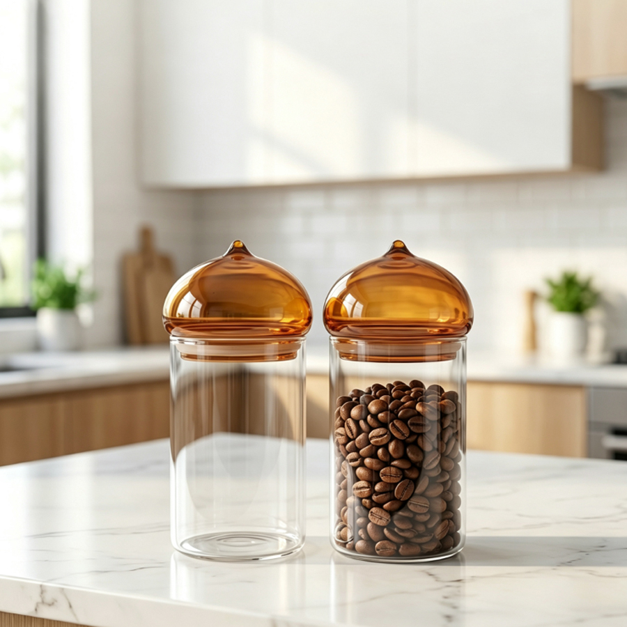 Toples Kaca dengan Tutup Amber - Food Storage Lidl ulasan dan harga