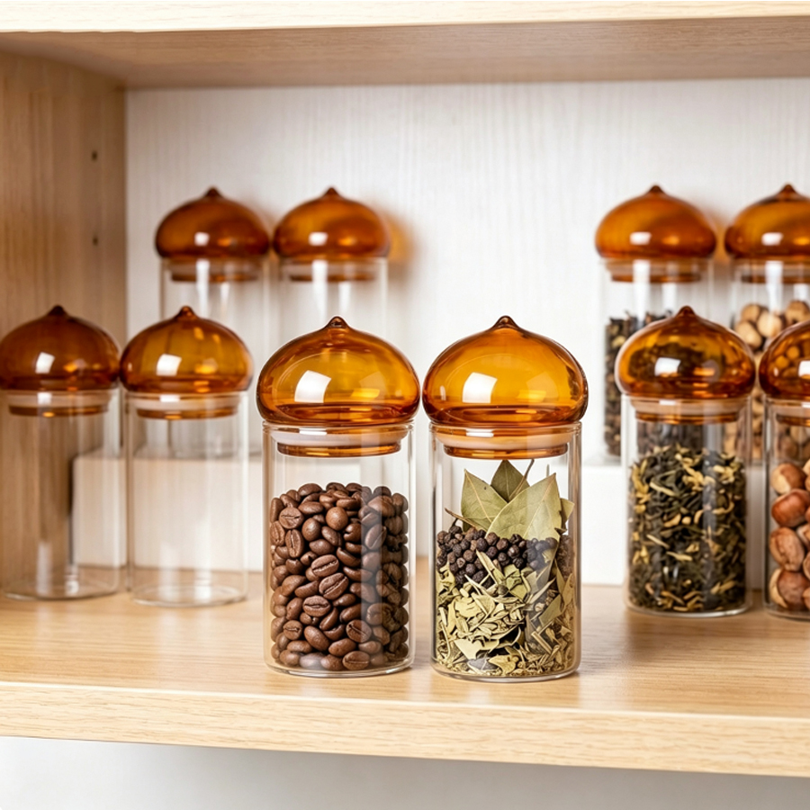 Toples Kaca dengan Tutup Amber - Food Storage Lidl ulasan dan harga