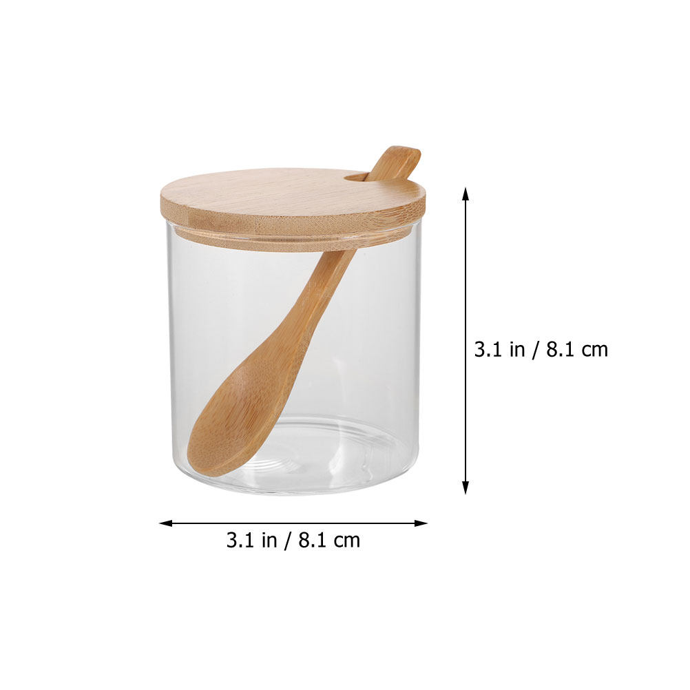 2 Set Wadah Bumbu Kaca Bening  - Food Storage With Lids ulasan dan harga
